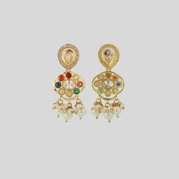 Navratan Fluid Elegance Short Necklace Set