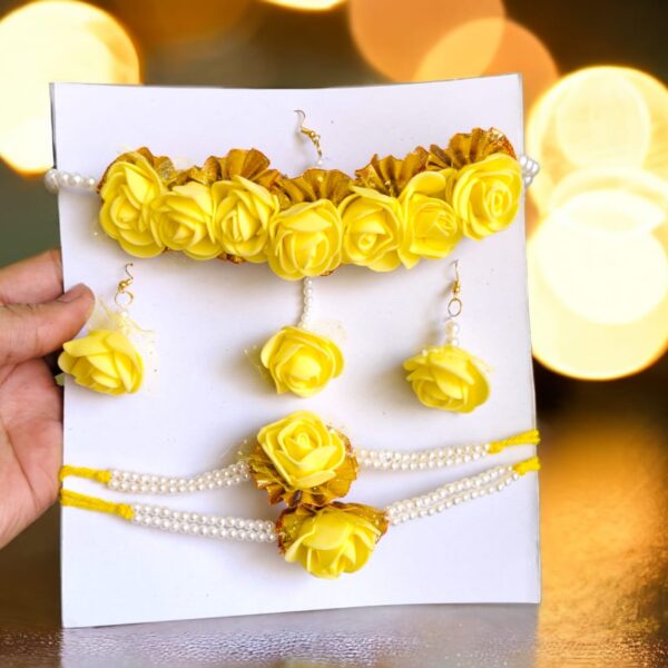 Uvx Jewellery Haldi Set for Wedding Haldi and Mehndi Ceremony