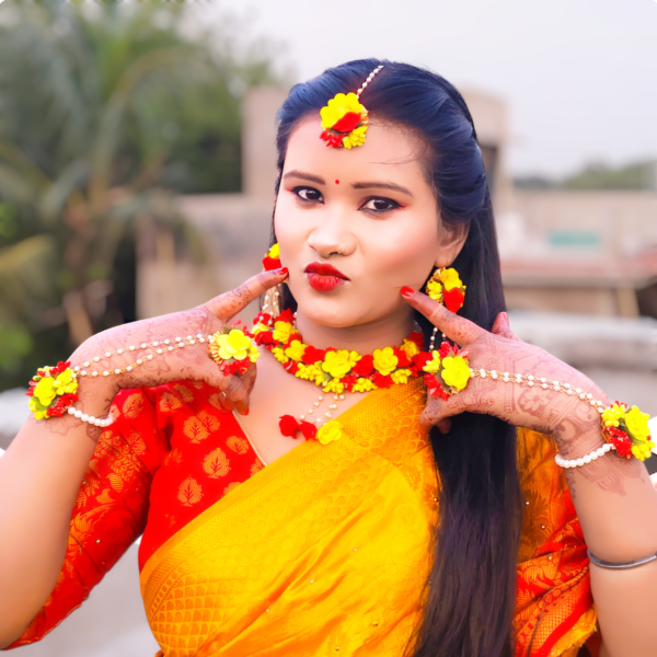 Uvx Jewellery Haldi Set for Wedding Haldi and Mehndi Ceremony